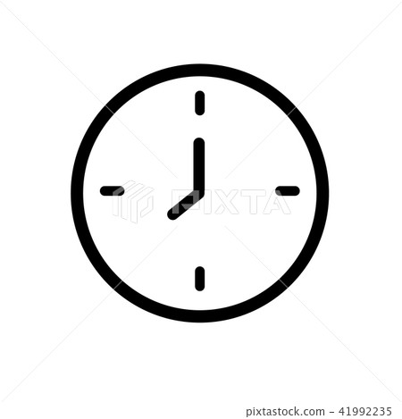 Simple clock icon - Stock Illustration [41992235] - PIXTA