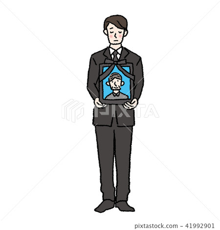 A bereaved family illustration 41992901