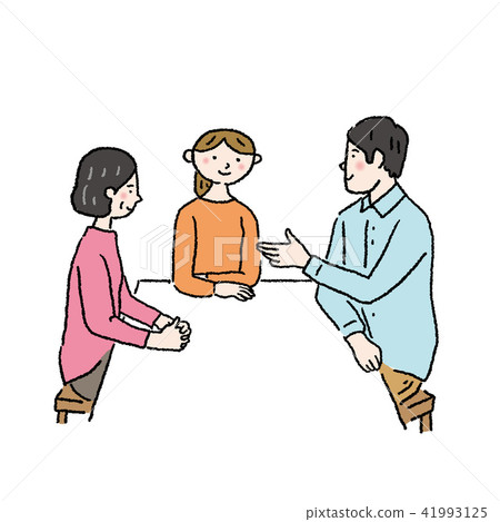 Discussing family illustration vector 41993125