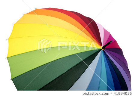 Rainbow umbrella isolated. White background Rainbow umbrella isolated. White background 41994036