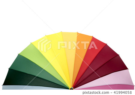 Rainbow umbrella isolated. White background Rainbow umbrella isolated. White background 41994058