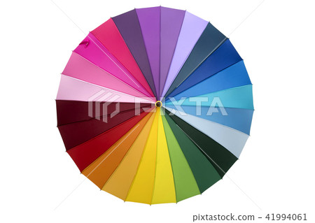 Rainbow umbrella isolated. White background Rainbow umbrella isolated. White background 41994061