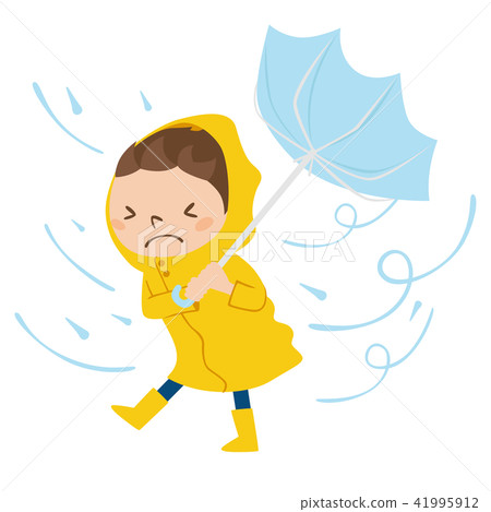 一個男孩的例證一個危險狀態的,它將在雨和風吹滅 一個男孩的例證一個危險狀態的,它將在雨和風吹滅 41995912