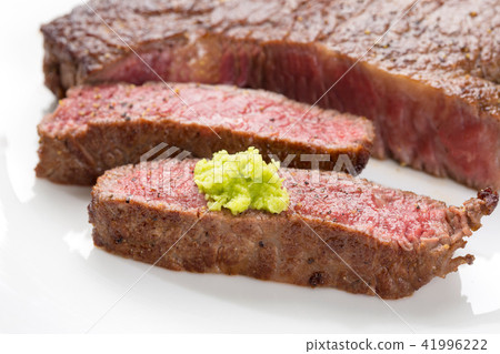 Steak for eating with wasabi Steak for eating with wasabi 41996222