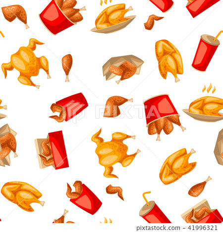 Fast food fried chicken meat. 41996321