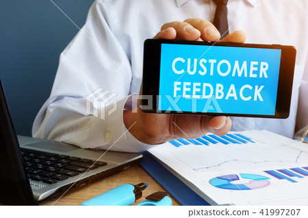Phone with words Customer Feedback. Phone with words Customer Feedback. 41997207
