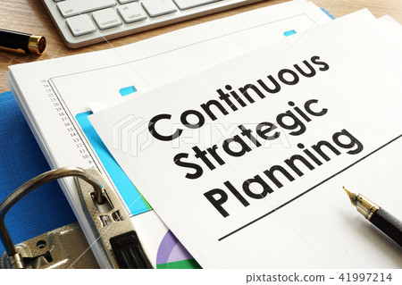 Continuous Strategic Planning on an office table. Continuous Strategic Planning on an office table. 41997214