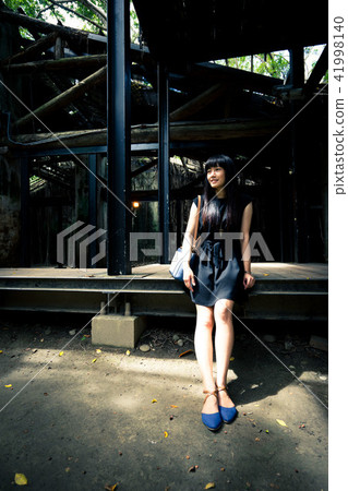 亞洲台灣台南安平樹屋女生女性人像 41998140