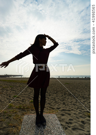 亞洲台灣台南安平觀夕平台海邊沙灘海水女人女性女孩模特兒肖像人像 亞洲台灣台南安平觀夕平台海邊沙灘海水女人女性女孩模特兒肖像人像 41998565