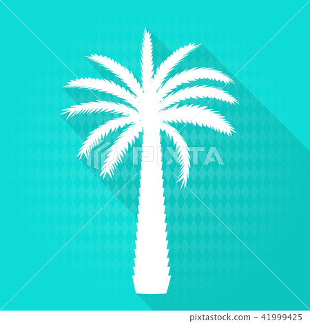 Beautiful Blue and White Palm Tree Leaf Silhouette Background Vector Illustration Beautiful Blue and White Palm Tree Leaf Silhouette Background Vector Illustration 41999425