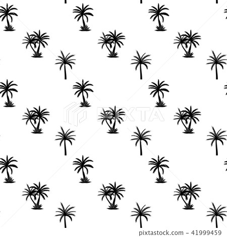 Beautifil Palm Tree Leaf  Silhouette Seamless Pattern Background Vector Illustration 41999459