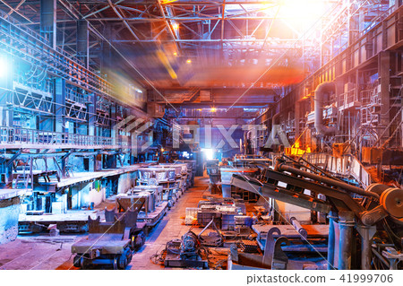 Interior of metallurgical plant workshop Interior of metallurgical plant workshop 41999706