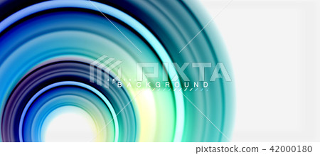 Rainbow fluid color line abstract background - swirl and circles, twisted liquid colours design Rainbow fluid color line abstract background - swirl and circles, twisted liquid colours design 42000180