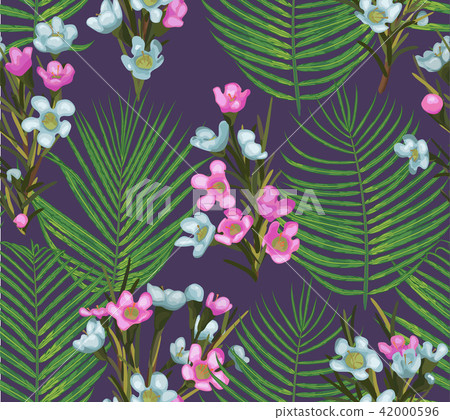 vector floral magenta pattern with pink  42000596