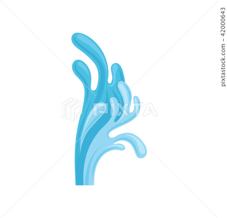 Ocean or sea splashing wave, design element for marine nautical theme vector Illustration on a white 42000643