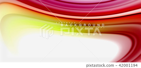 Rainbow fluid colors abstract background twisted liquid design, colorful marble or plastic wavy 42001194