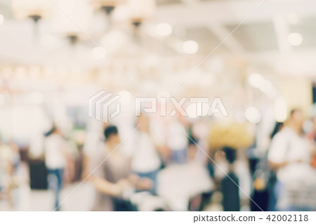 Blur image background of people in exhibition show 42002118