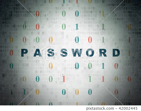 Privacy concept: Password on Digital Data Paper background Privacy concept: Password on Digital Data Paper background 42002445