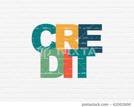 Finance concept: Credit on wall background 42002600