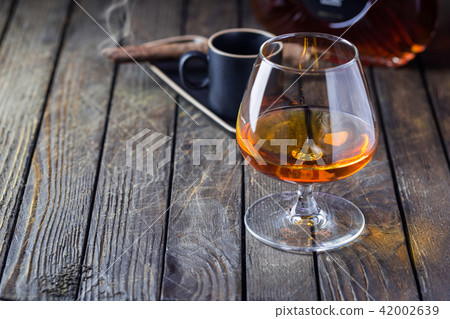 Glass of cognac or brandy Glass of cognac or brandy 42002639