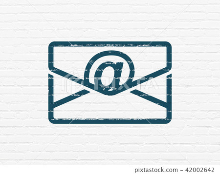 Finance concept: Email on wall background 42002642