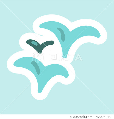 Flying birds in sky - Stock Illustration [42004040] - PIXTA