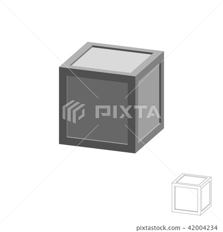 Wooden box. Isolated on white background. Wooden box. Isolated on white background. 42004234