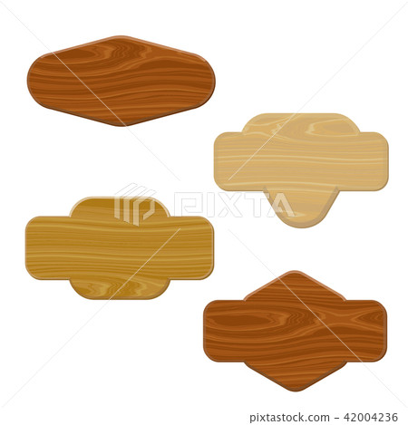 Various blank wooden signboard set. 42004236