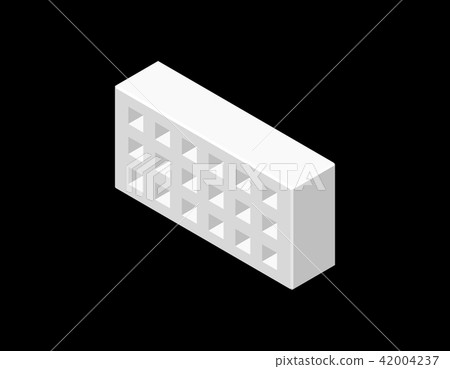 Perforated brick. Isolated on black background. Perforated brick. Isolated on black background. 42004237