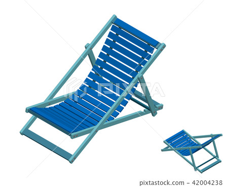 Chaise lounge.  Isolated on white background.  42004238