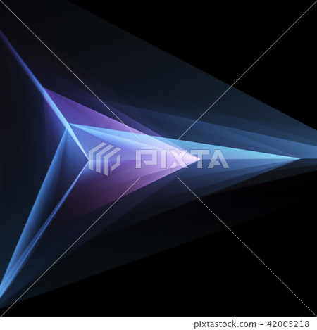 Abstract Glowing Triangular Geometric Shape 42005218