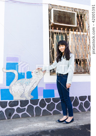 亞洲台灣台南警察新村警察眷村女性女孩女人像肖像 亞洲台灣台南警察新村警察眷村女性女孩女人像肖像 42005391