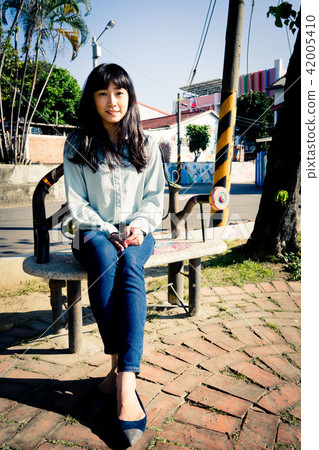 亞洲台灣台南警察新村警察眷村女性女孩女人像肖像 42005410