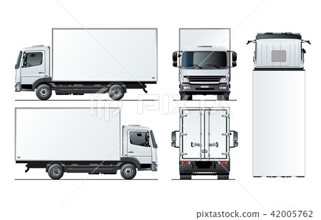 Vector truck template isolated on white 42005762