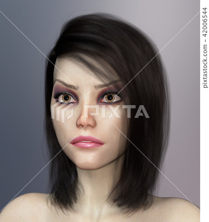 Portrait of a pretty young woman with Makeup 42006544