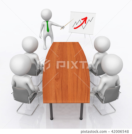 Business presentation with 3D figures Business presentation with 3D figures 42006548