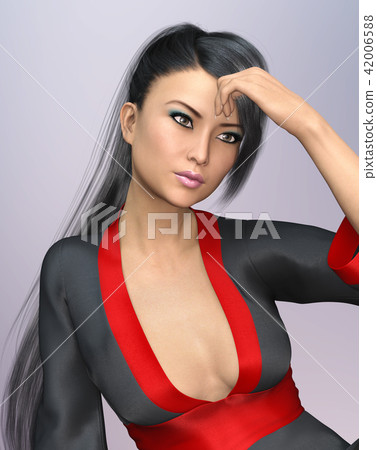 Sensual Asian woman in kimono 42006588