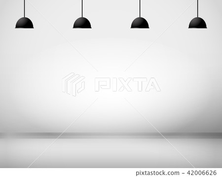White room with lamp background 42006626