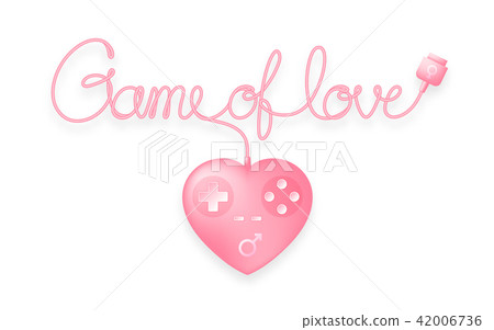 Gamepad or joypad heart shape pink color Gamepad or joypad heart shape pink color 42006736