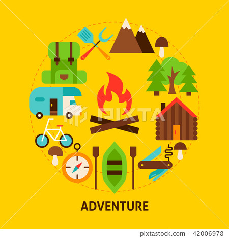 Adventure Summer Postcard Adventure Summer Postcard 42006978