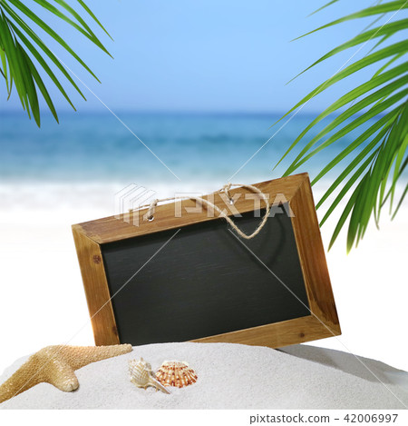 Banner frame with summer background 42006997
