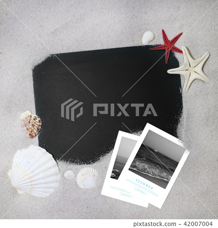 Banner frame with summer background Banner frame with summer background 42007004