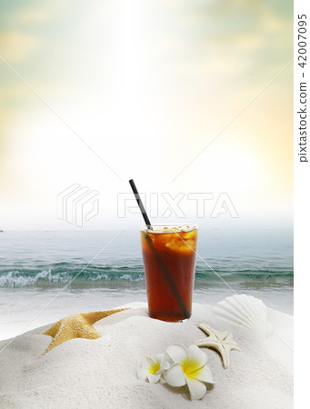 Banner frame with summer background 42007095