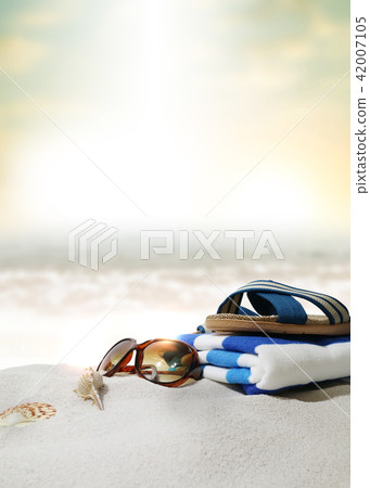 橫幅框架有夏天背景 橫幅框架有夏天背景 42007105