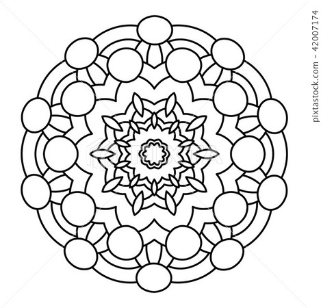 Flower Mandala vector illustration Flower Mandala vector illustration 42007174