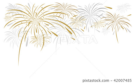 Firework design on white background