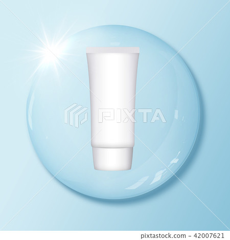 Summer sun blocks and cosmetic objects Summer sun blocks and cosmetic objects 42007621