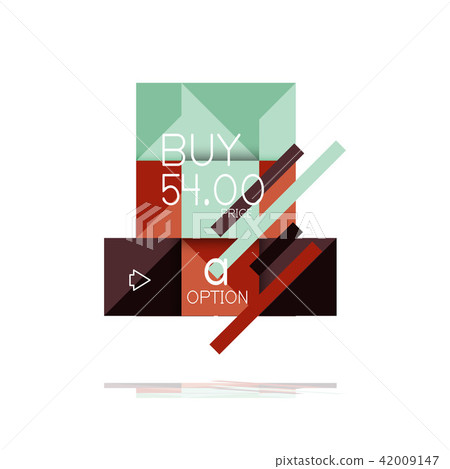 Square option infographic banner. Data and information visualization, geometric design Square option infographic banner. Data and information visualization, geometric design 42009147