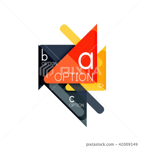 Triangle data visualization design, option infographic layout 42009149