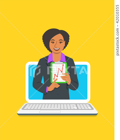 Online business school female coach concept Online business school female coach concept 42010355